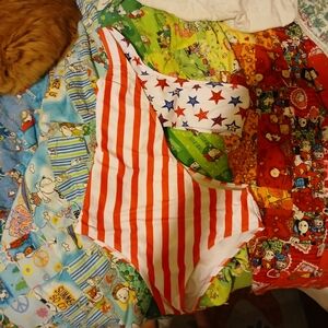 Zaful Red and White Striped Swim Suit